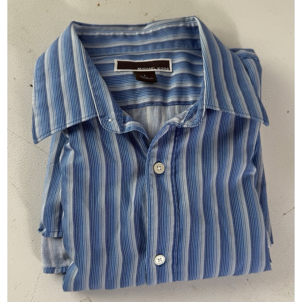 Michael‎ Kors Dress Shirt Mens Blue Long Sleeve. Excellent Condition